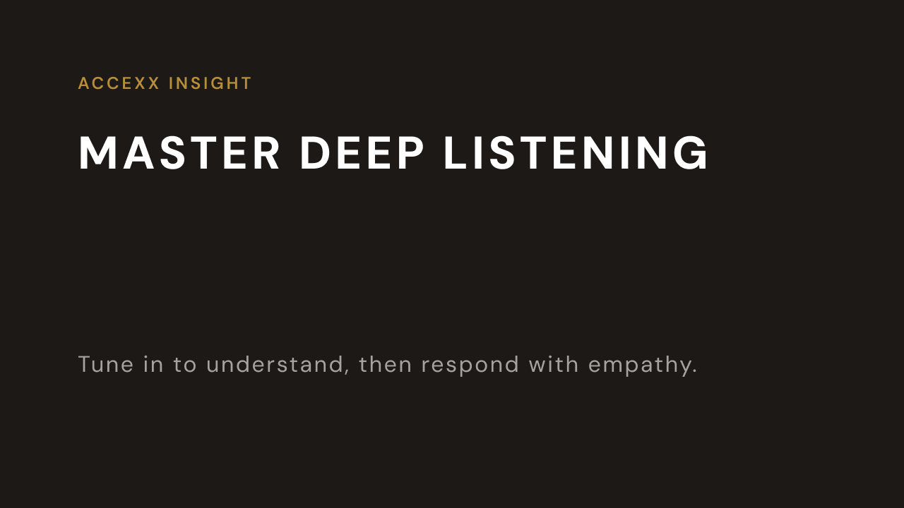 Mastering the Art of Listening — Degree of Listening