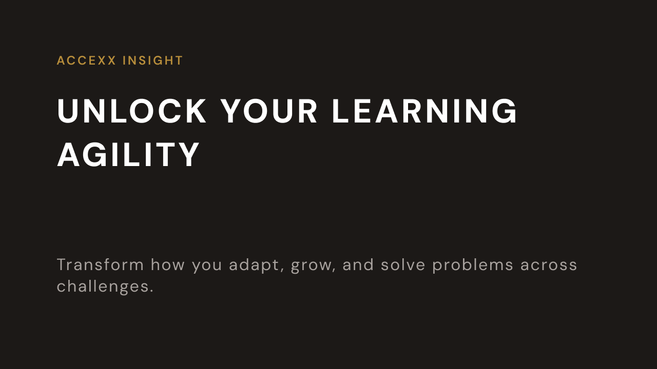 Unlock Your Learning Agility